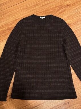 The Row Maveo Sweater in Virgin Wool Men's Textured Crewneck Sweater - Brown